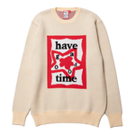 HAVE A GOOD TIME KNIT SWEATER SAND