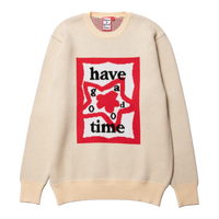 HAVE A GOOD TIME KNIT SWEATER SAND