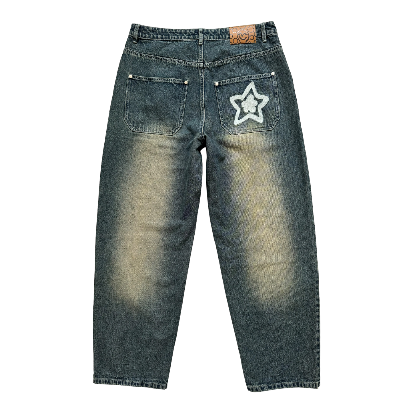 WASHED BLUE STAR JEANS