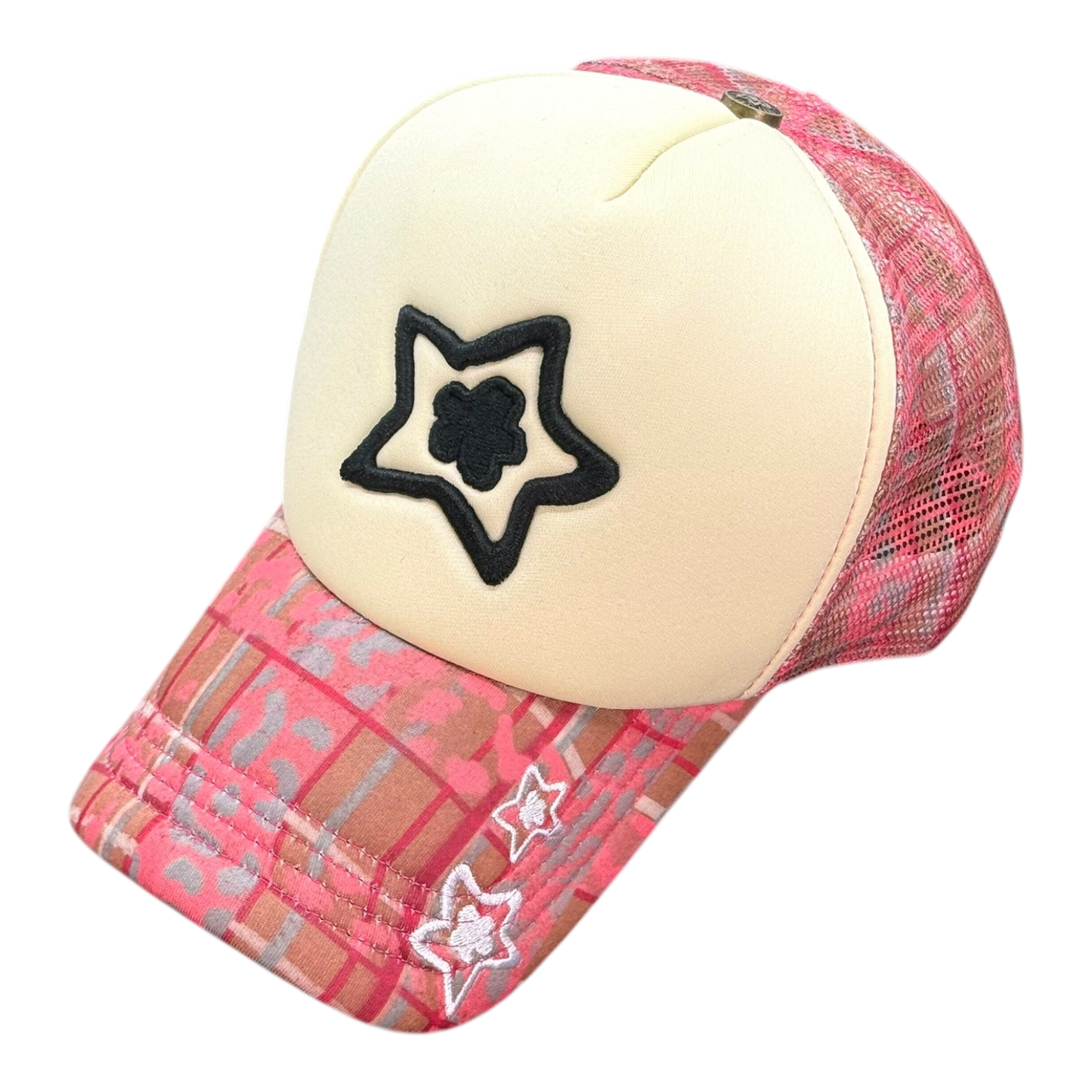 FOAM TRUCKER HAT LEOPARD PINK