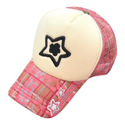 FOAM TRUCKER HAT LEOPARD PINK