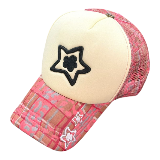 FOAM TRUCKER HAT LEOPARD PINK