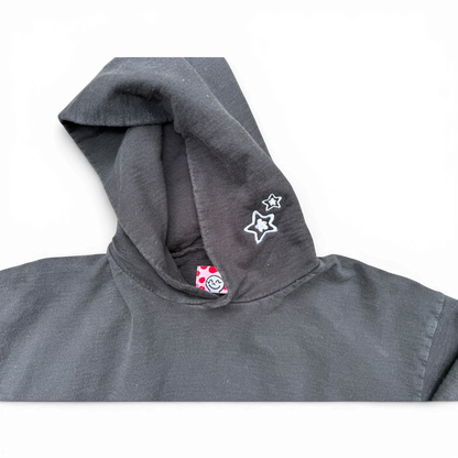 BLACK LEOPARD POCKET HOODIE