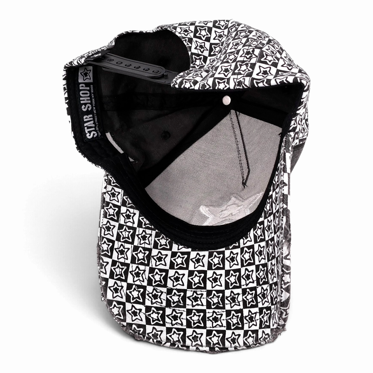 BLACK CHECKER TRUCKER HAT