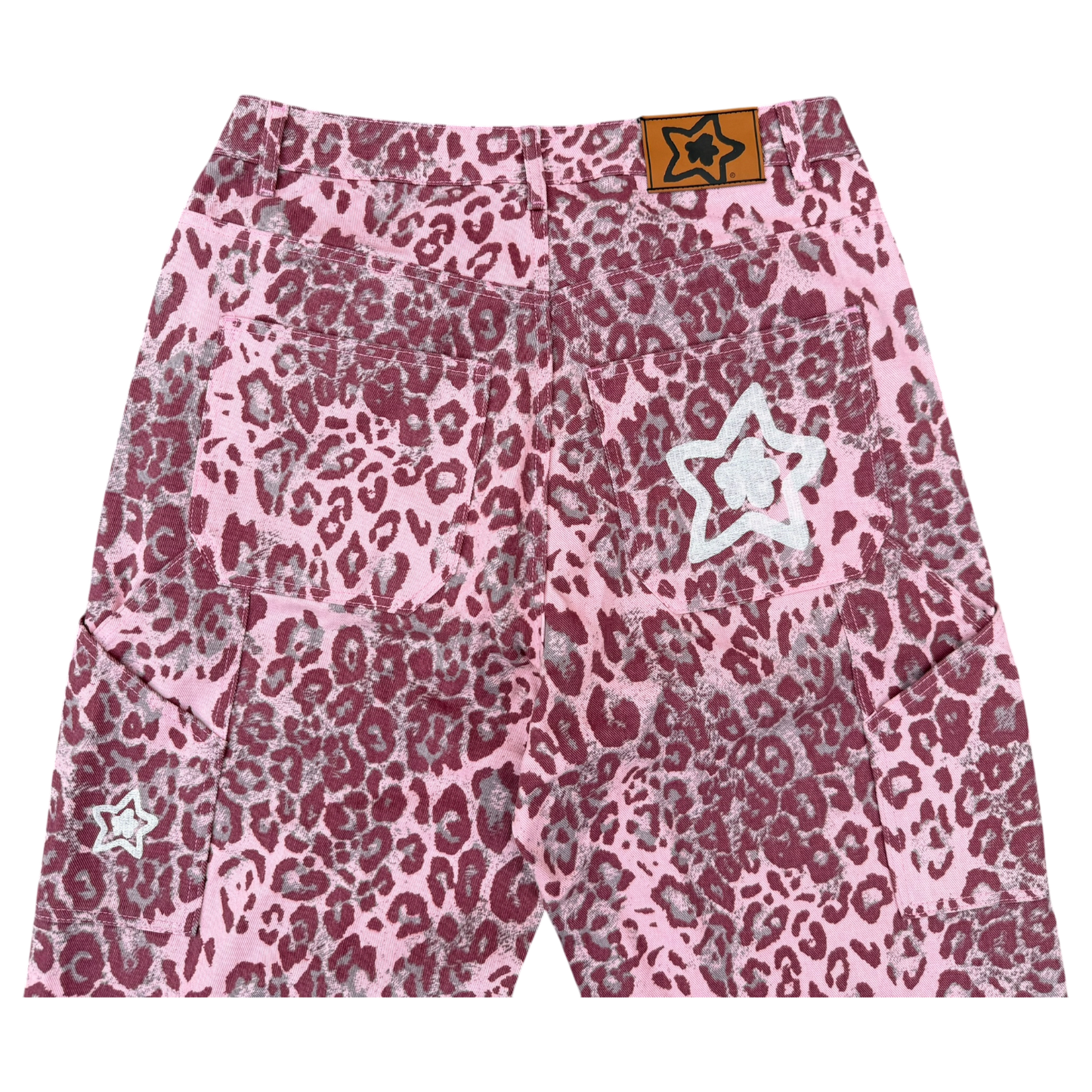 PINK LEOPARD STAR JEANS