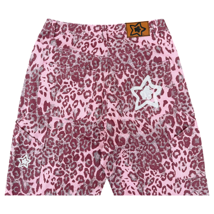 PINK LEOPARD STAR JEANS