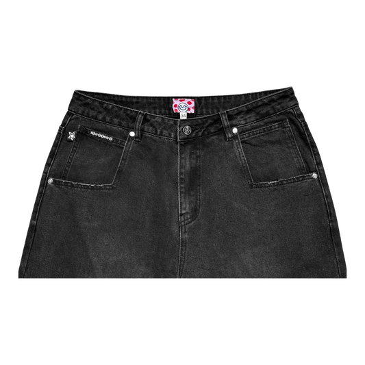 CIRCLE CARGO JEANS BLACK