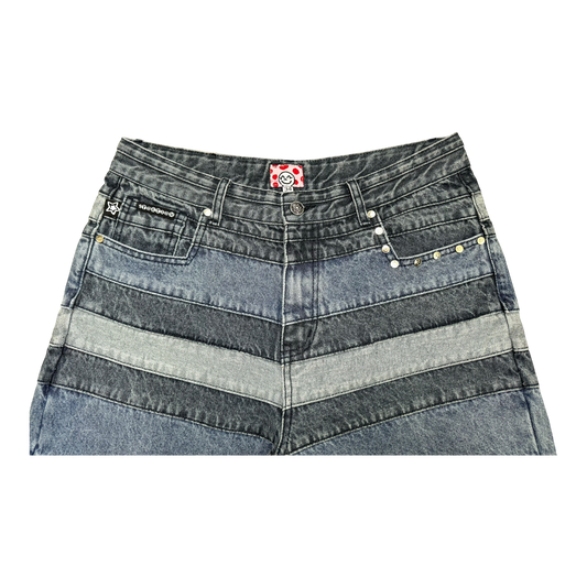 LAYERED STAR JEANS BLUE