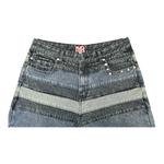 LAYERED STAR JEANS BLUE