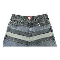 LAYERED STAR JEANS BLUE