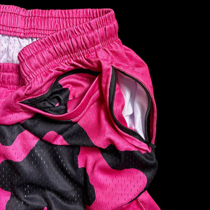 PINK MESH SHORTS