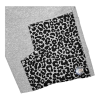 LEOPARD SWEAT SHORTS GREY