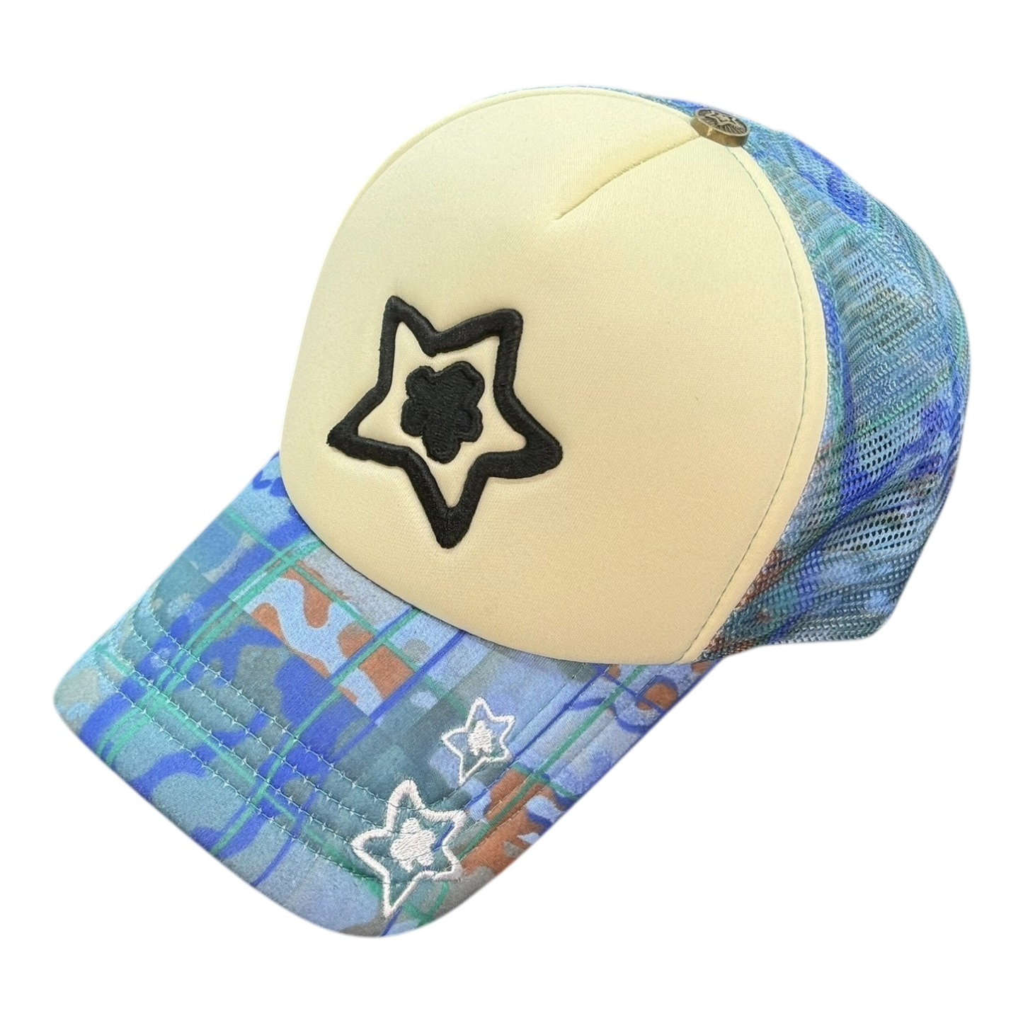 FOAM TRUCKER HAT CAMO BLUE