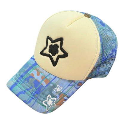FOAM TRUCKER HAT CAMO BLUE