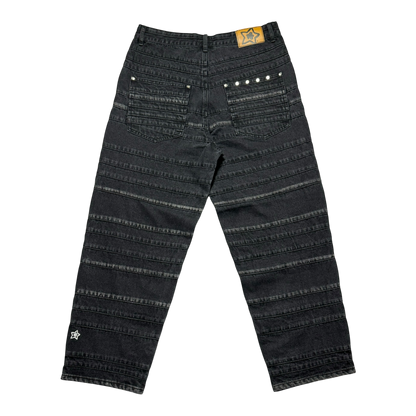 STARTEAMロゴ付き黒デニムパンツ 30 starteam denim スターチーム 34 STARTEAMロゴ付き黒デニムパンツ 30 starteam denim スターチーム 34