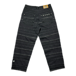 LAYERED STAR JEANS BLACK