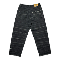 LAYERED STAR JEANS BLACK
