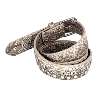 STUDDED SNAKE BELT SAND