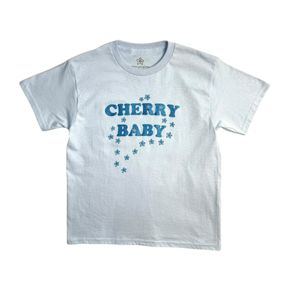 CHERRY BABY blue youth tee