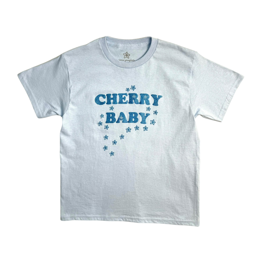 CHERRY BABY blue youth tee