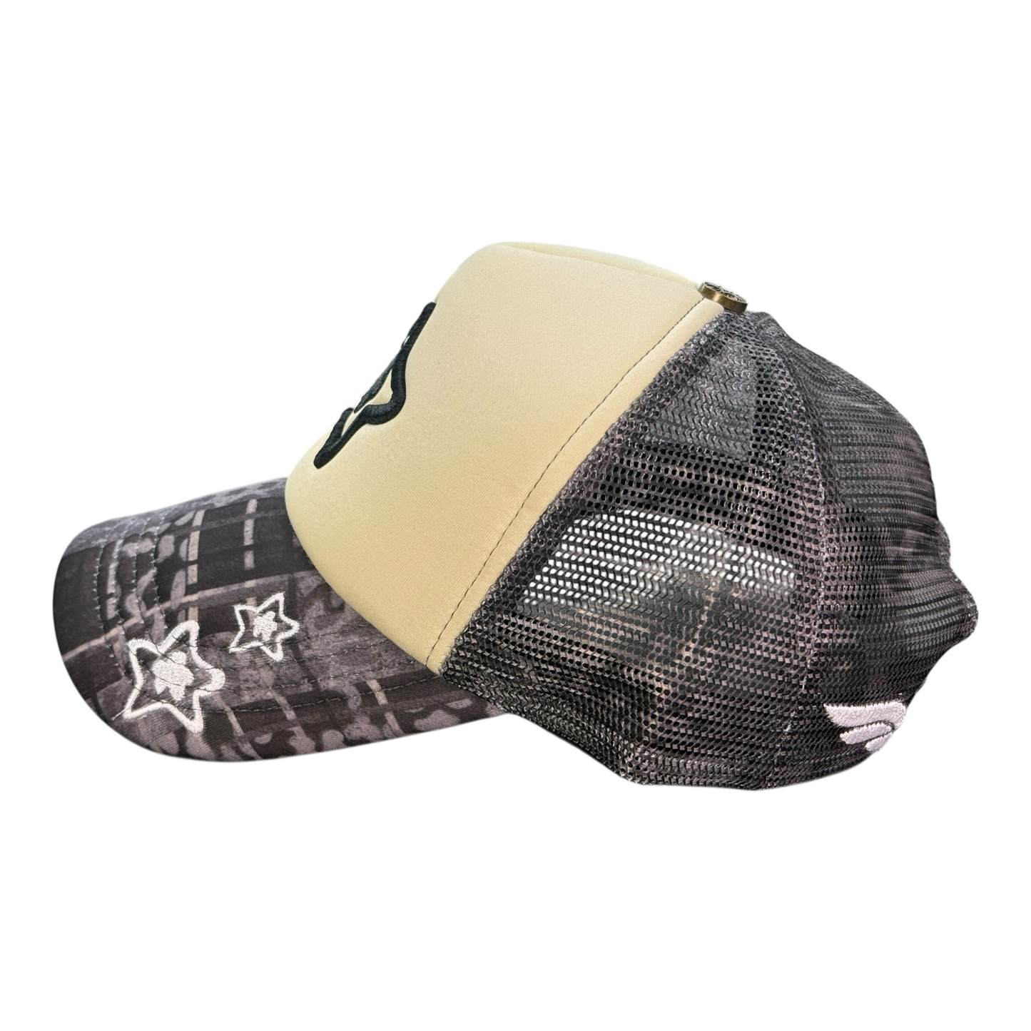 FOAM TRUCKER HAT LEOPARD BLACK