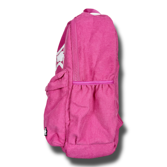 PINK CORDUROY BACKPACK