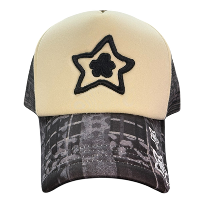 FOAM TRUCKER HAT LEOPARD BLACK