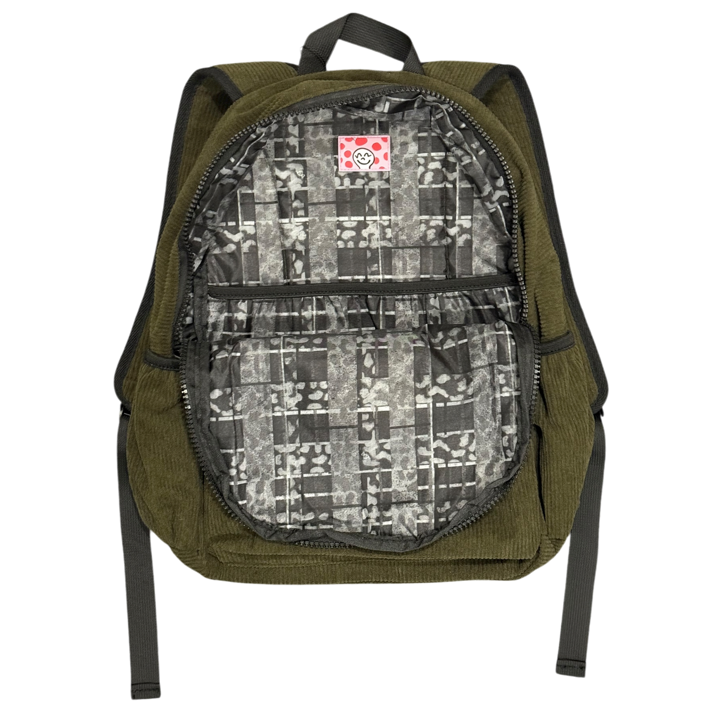 OLIVE CORDUROY BACKPACK