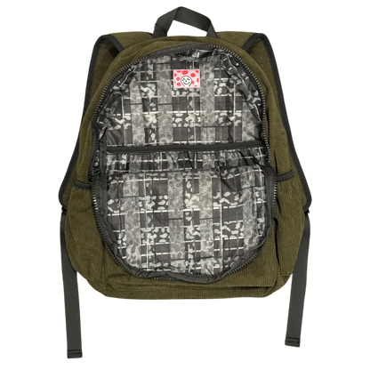 OLIVE CORDUROY BACKPACK