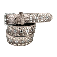 STUDDED SNAKE BELT SAND