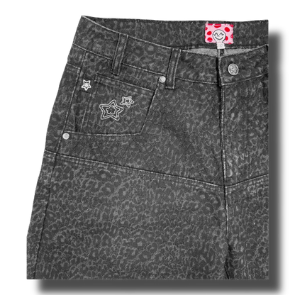 LEOPARD DROP SHORTS