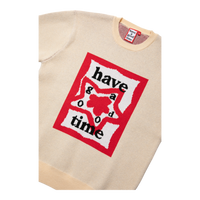 HAVE A GOOD TIME KNIT SWEATER SAND