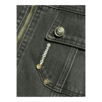 DENIM ZIP UP BLACK