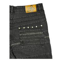 LAYERED STAR JEANS BLACK