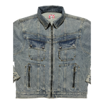 DENIM ZIP UP BLUE
