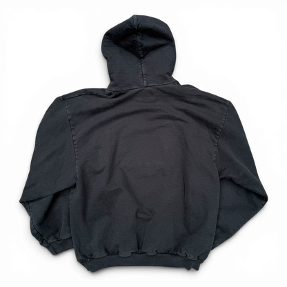 BLACK LEOPARD POCKET HOODIE