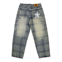 PLAID JEAN BLUE