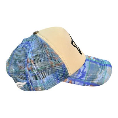 FOAM TRUCKER HAT CAMO BLUE