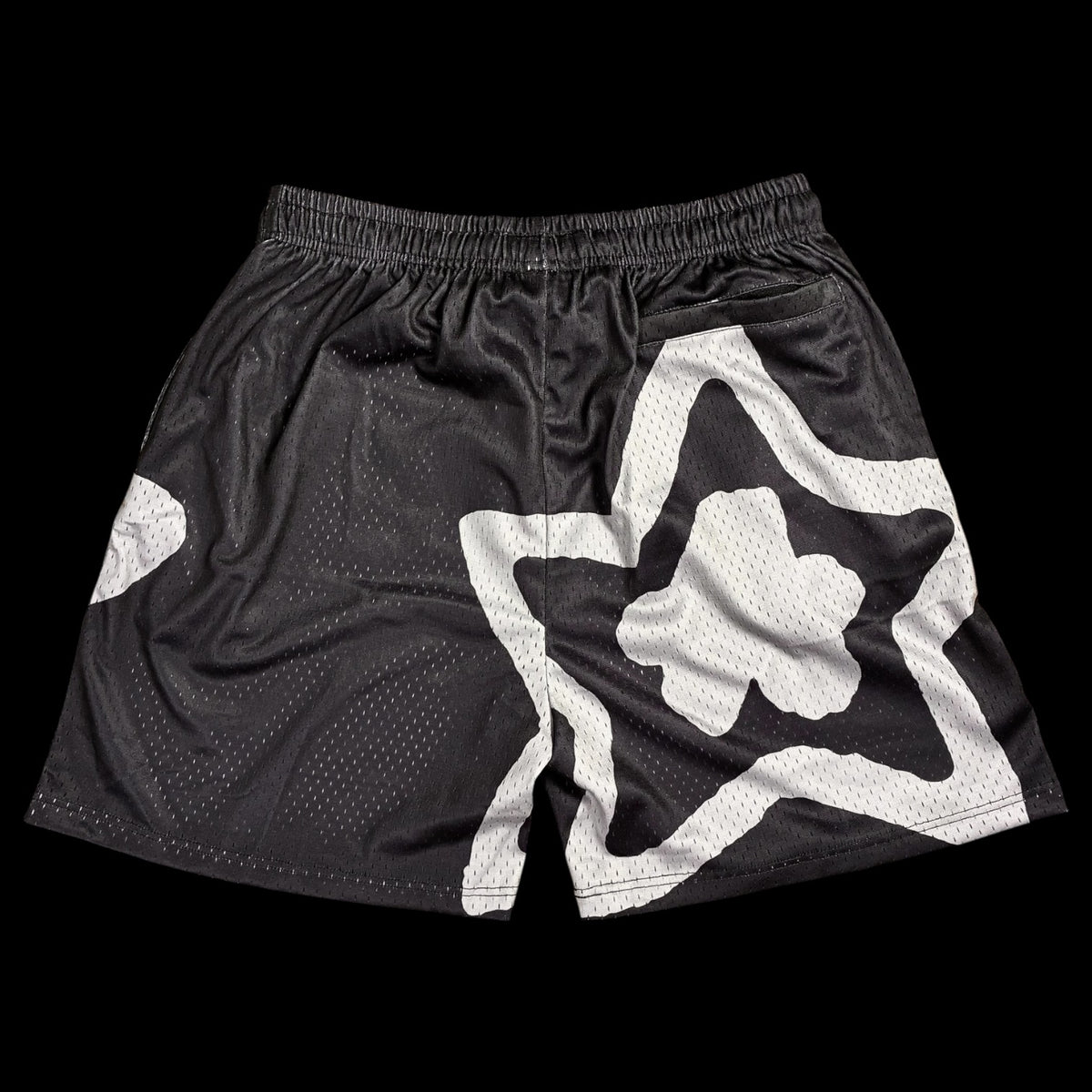 BLACK MESH SHORTS
