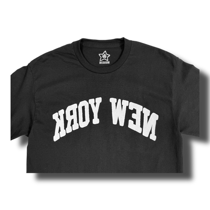 BACKWARDS NEW YORK TEE BLACK