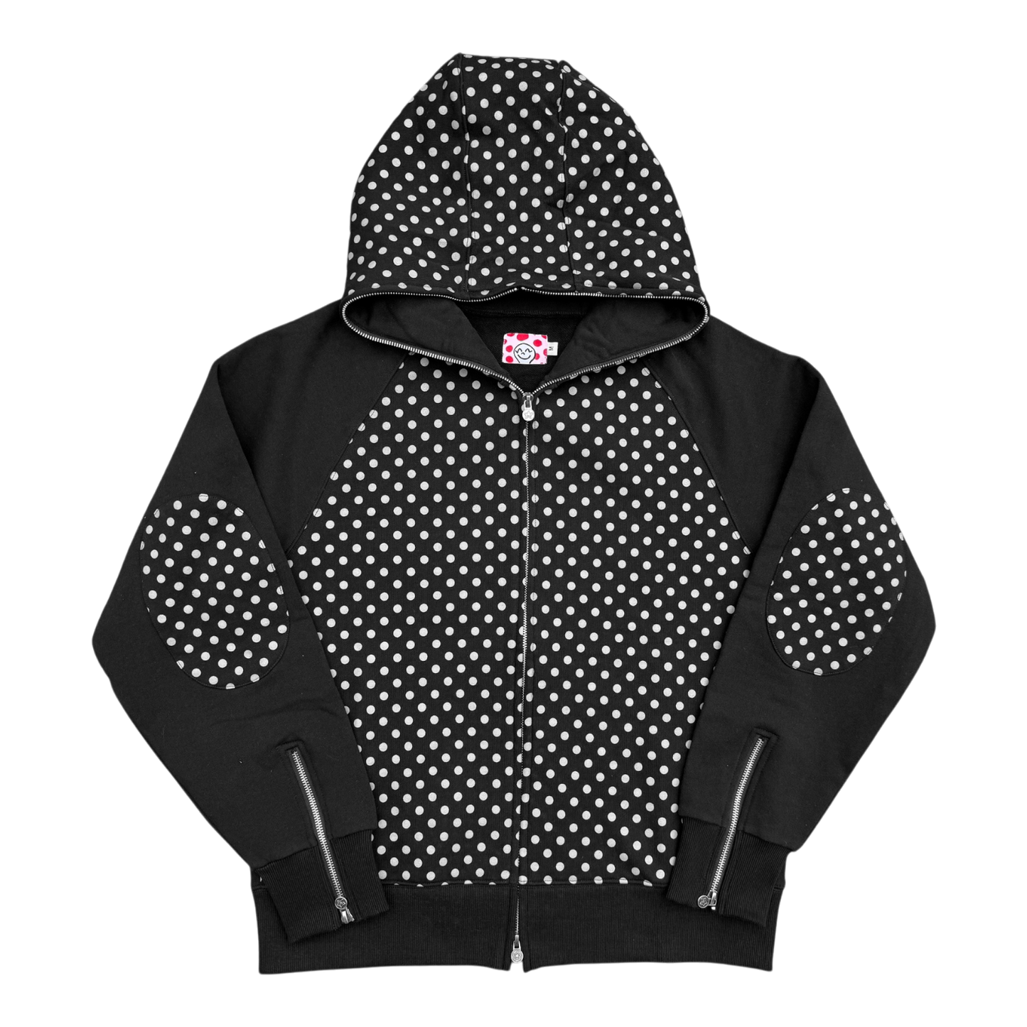BLACK POLKADOT HOODIE