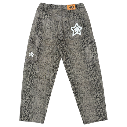 SNAKESKIN STAR JEANS