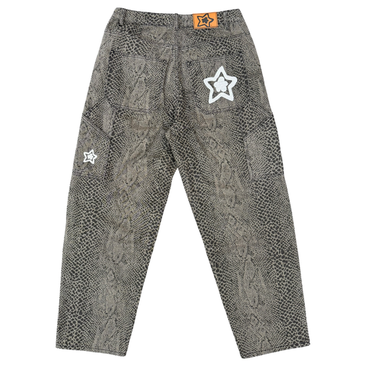 SNAKESKIN STAR JEANS