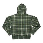 PLAID FULL ZIP GREEN