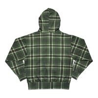 PLAID FULL ZIP GREEN