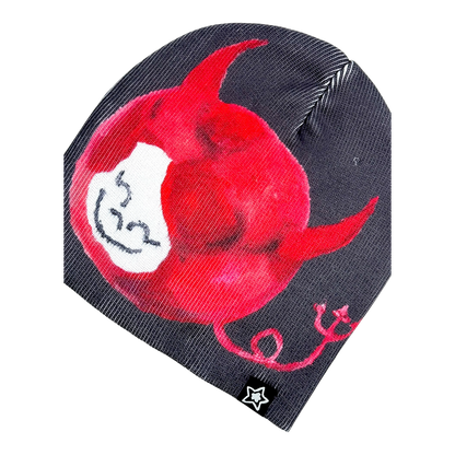 DEVILS SKULLY BEANIE BLACK