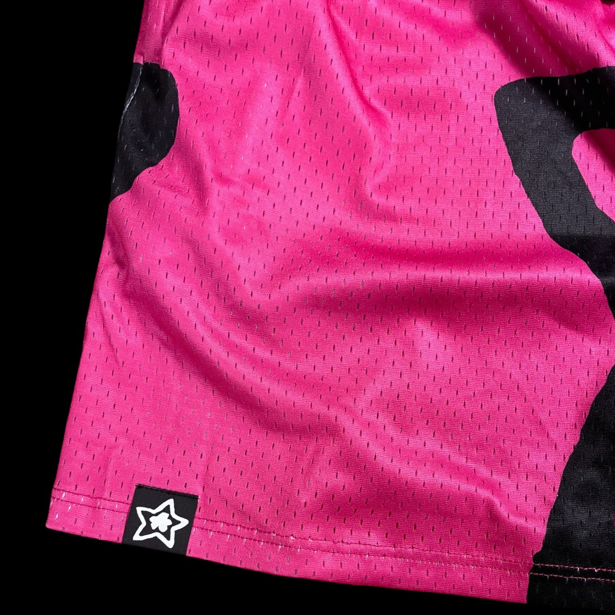PINK MESH SHORTS