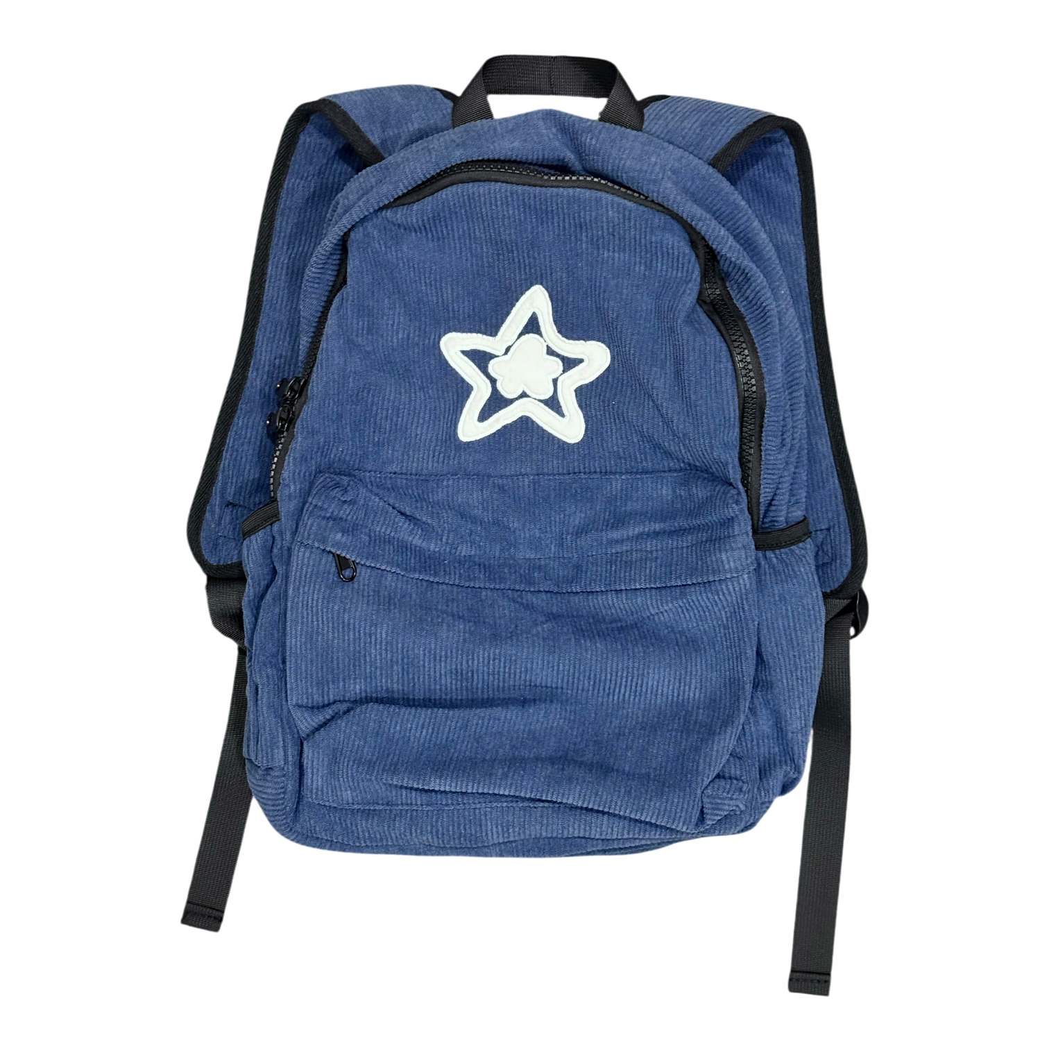 BLUE CORDUROY BACKPACK