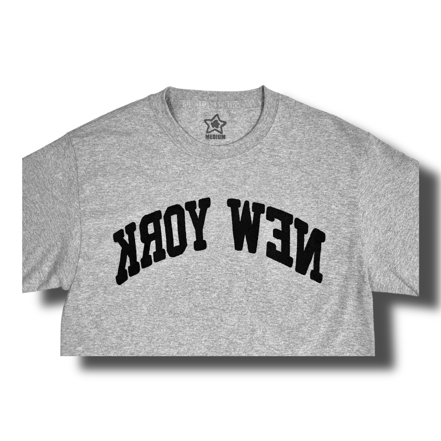 BACKWARDS NEW YORK TEE GREY
