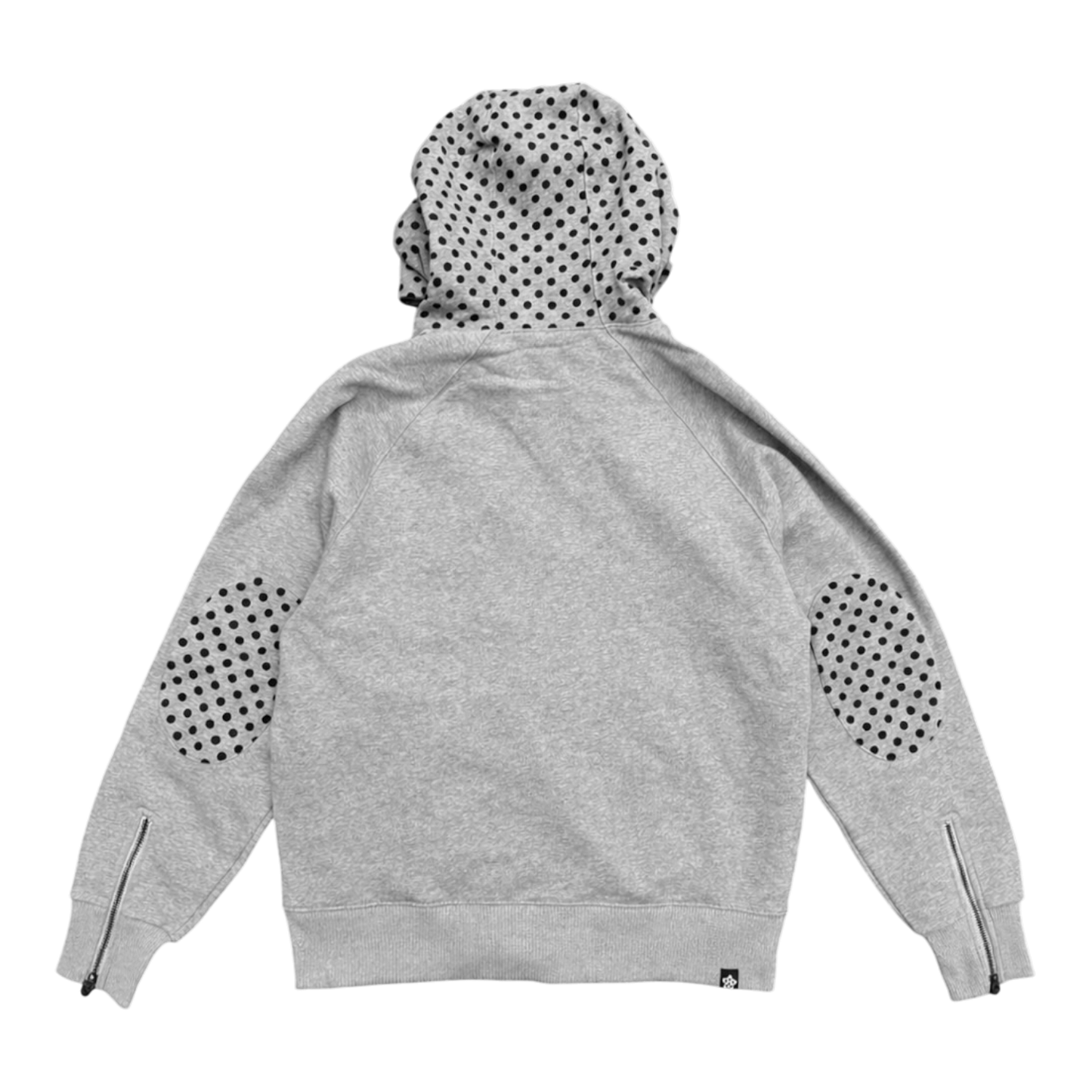 GREY POLKADOT HOODIE